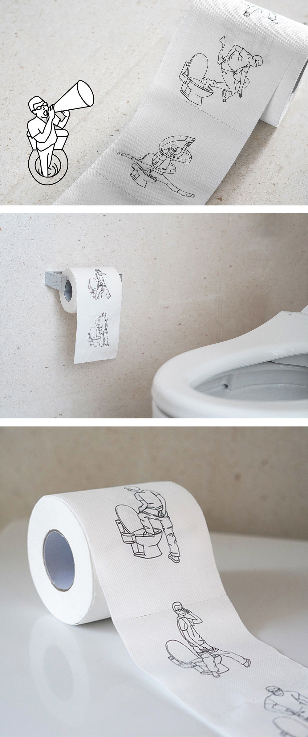 Whimsical Black White Kitten Cat Toilet Paper Roll Holder Bathroom Wal–  Ebros Gift