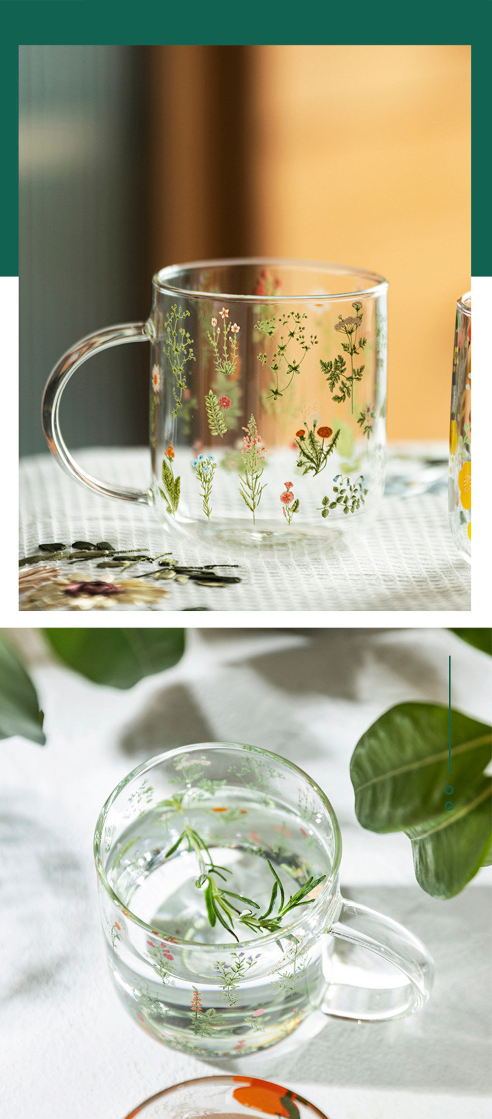 Glass Mug With Fun Designs from Apollo Box