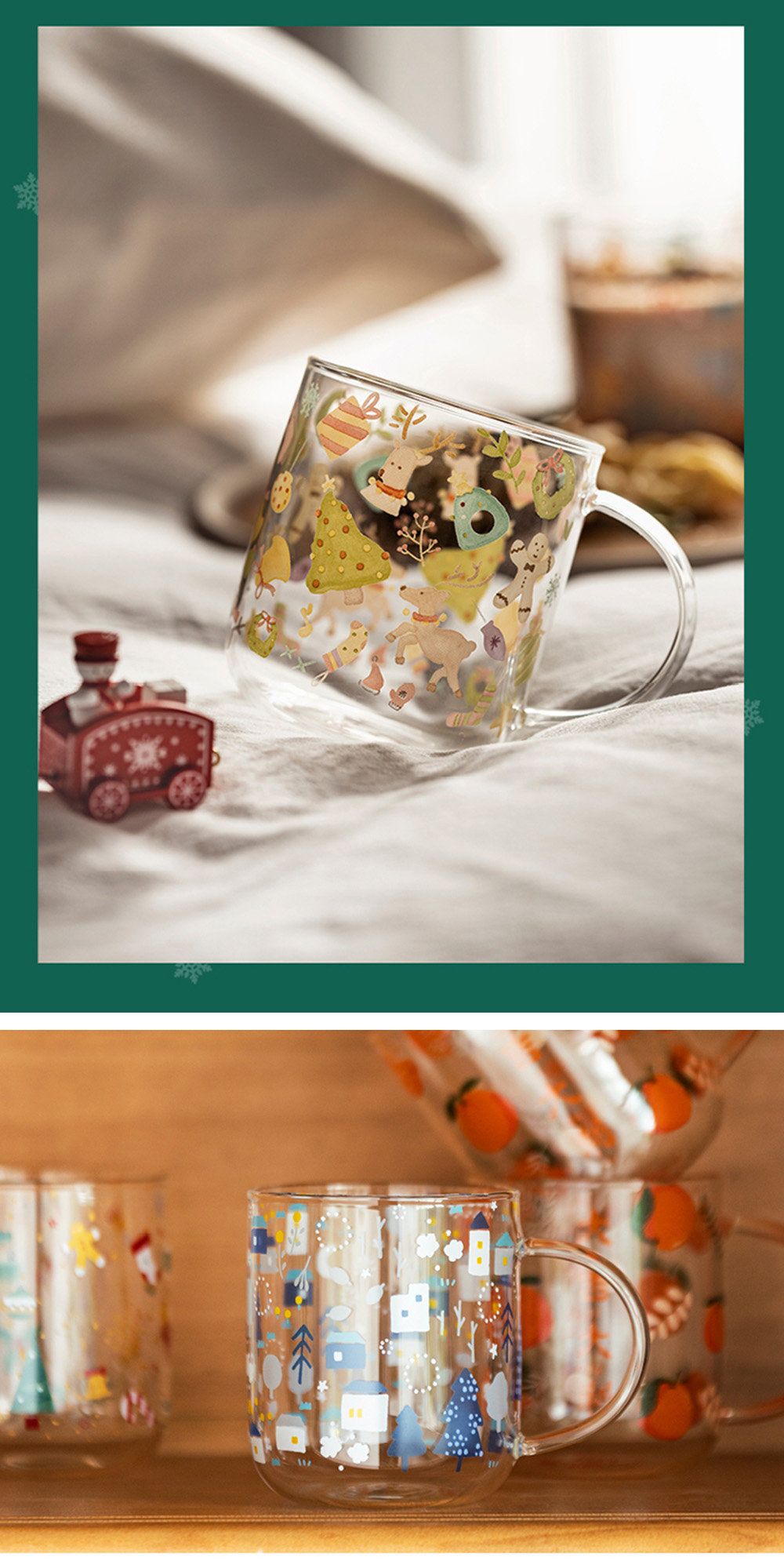 Glass Mug With Fun Designs from Apollo Box