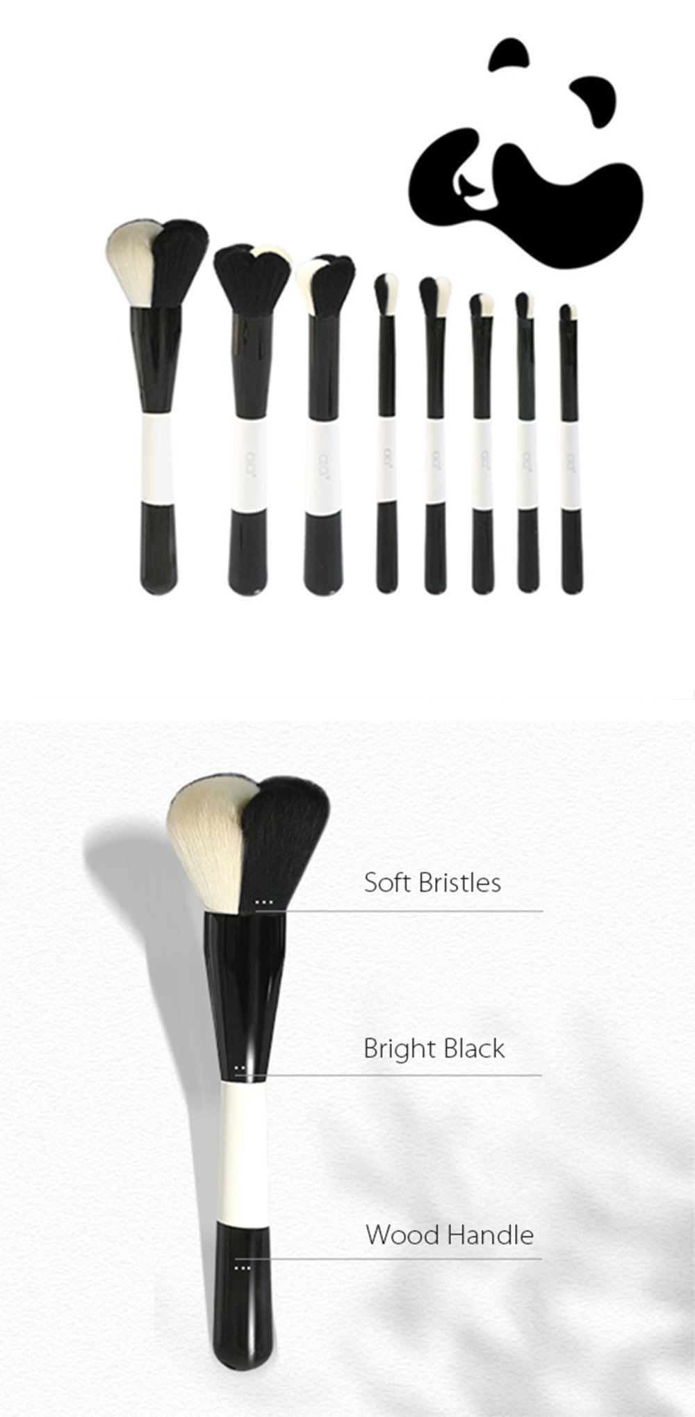 Panda Paw Makeup Brush Set - ApolloBox