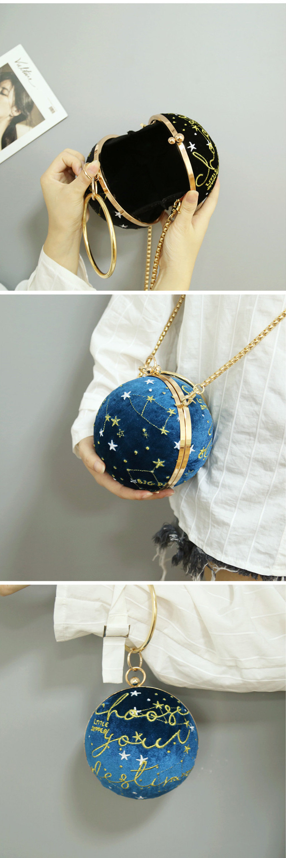 Velvet discount constellation purse