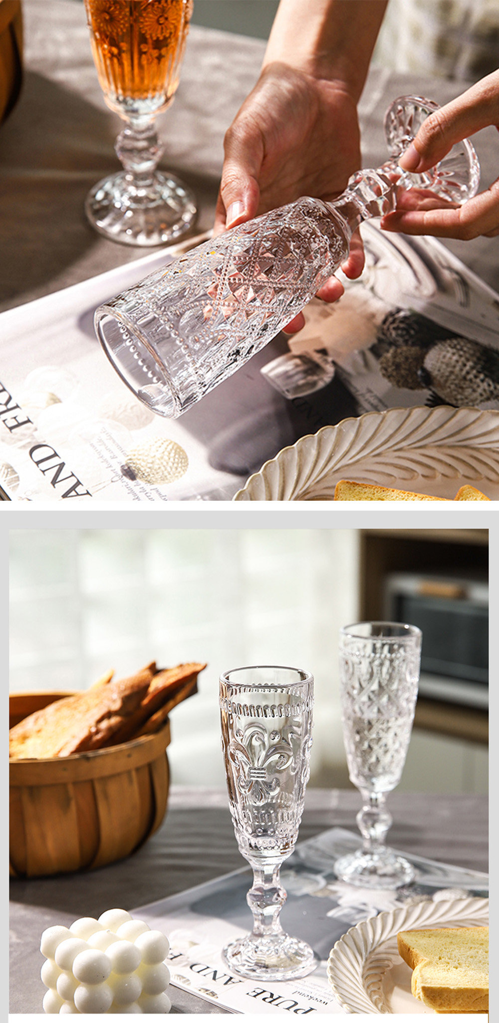 Modern Champagne Glass - Crystal Glass - Safe for Dishwasher from Apollo Box