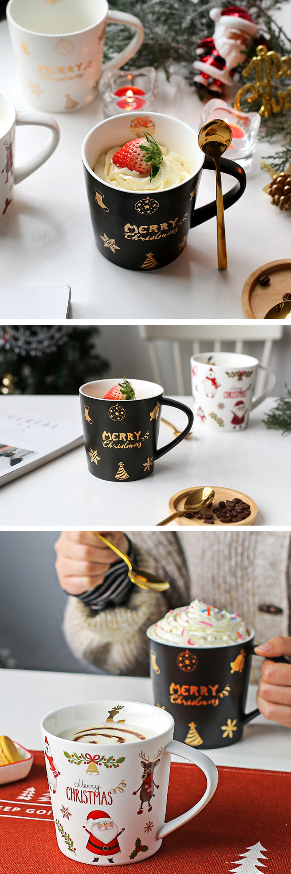 Cute Christmas Mug - Ceramic - Thickened Bottom Design - ApolloBox