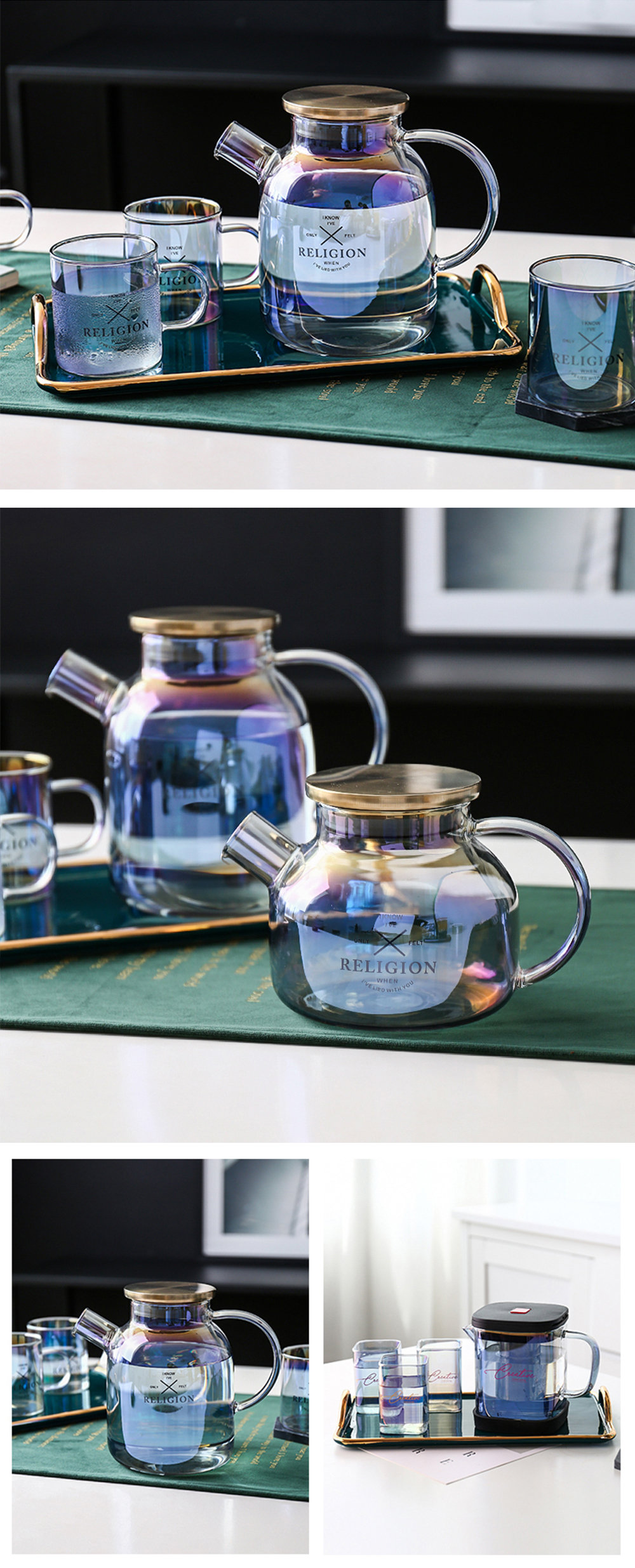 Minimalist Glass Tea Set from Apollo Box