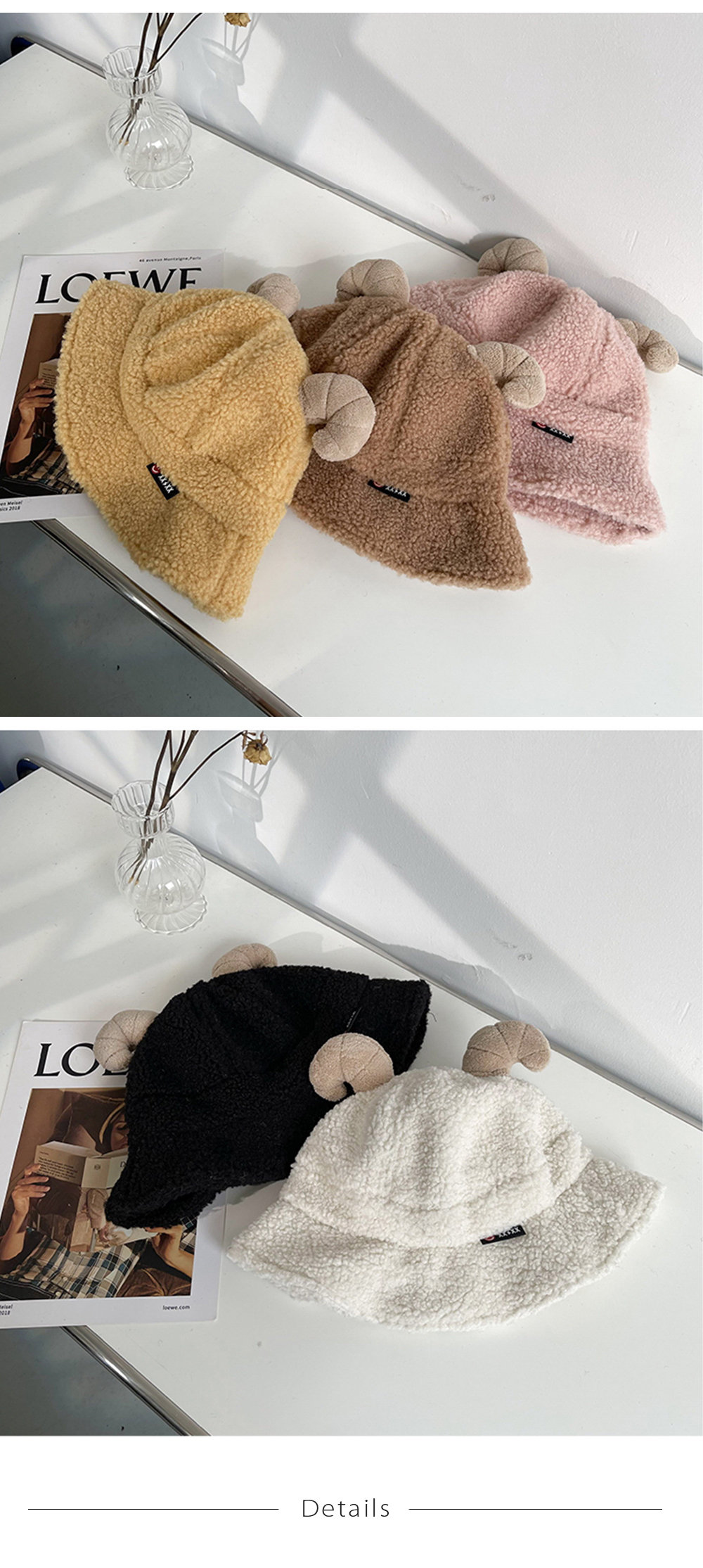 Plush Hat With Cute Horns - ApolloBox