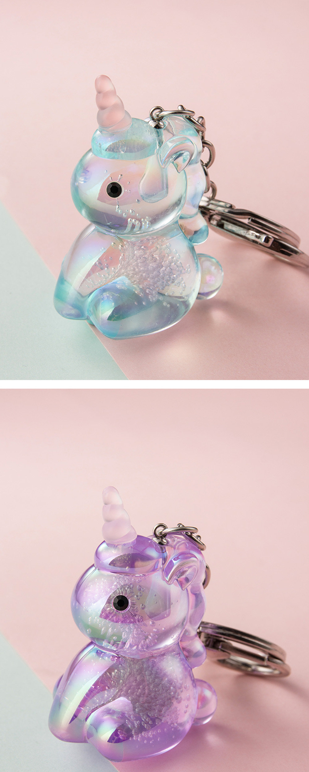 Rainbow Unicorn Faux Fur Keychain – Milx Designs