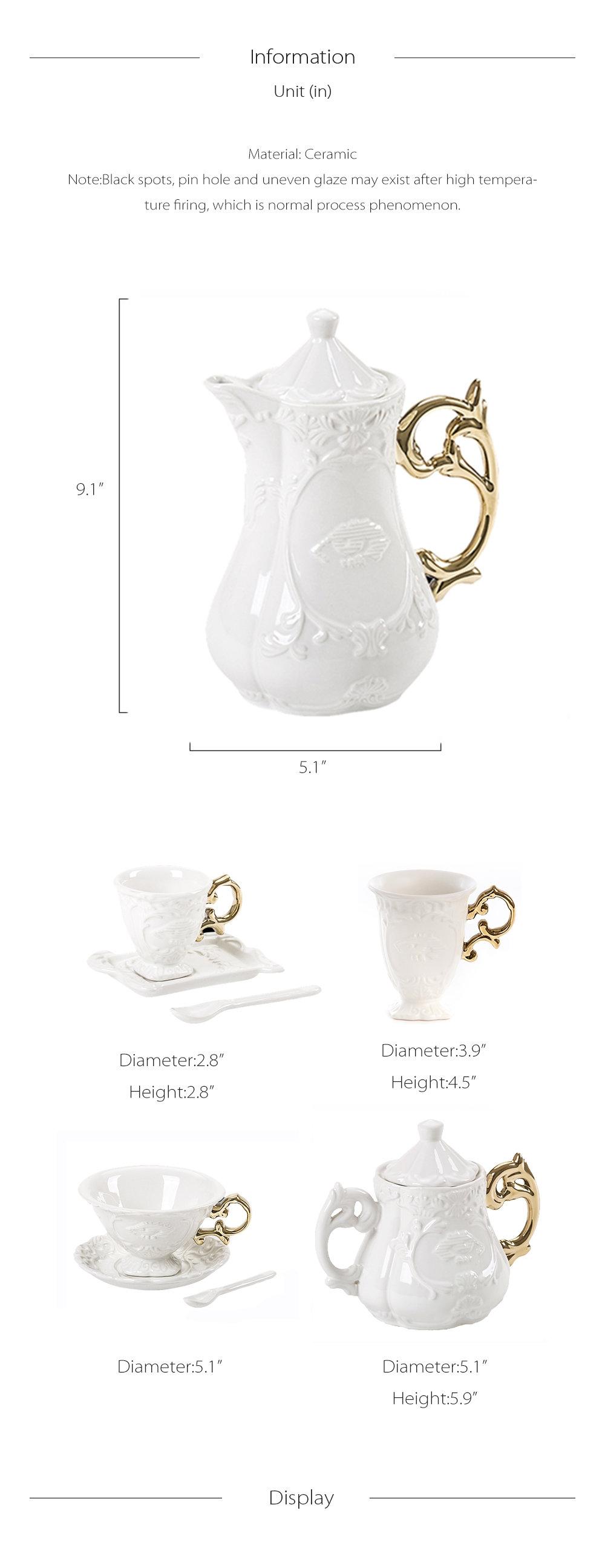 SELETTI Ceramic Coffee Set - ApolloBox