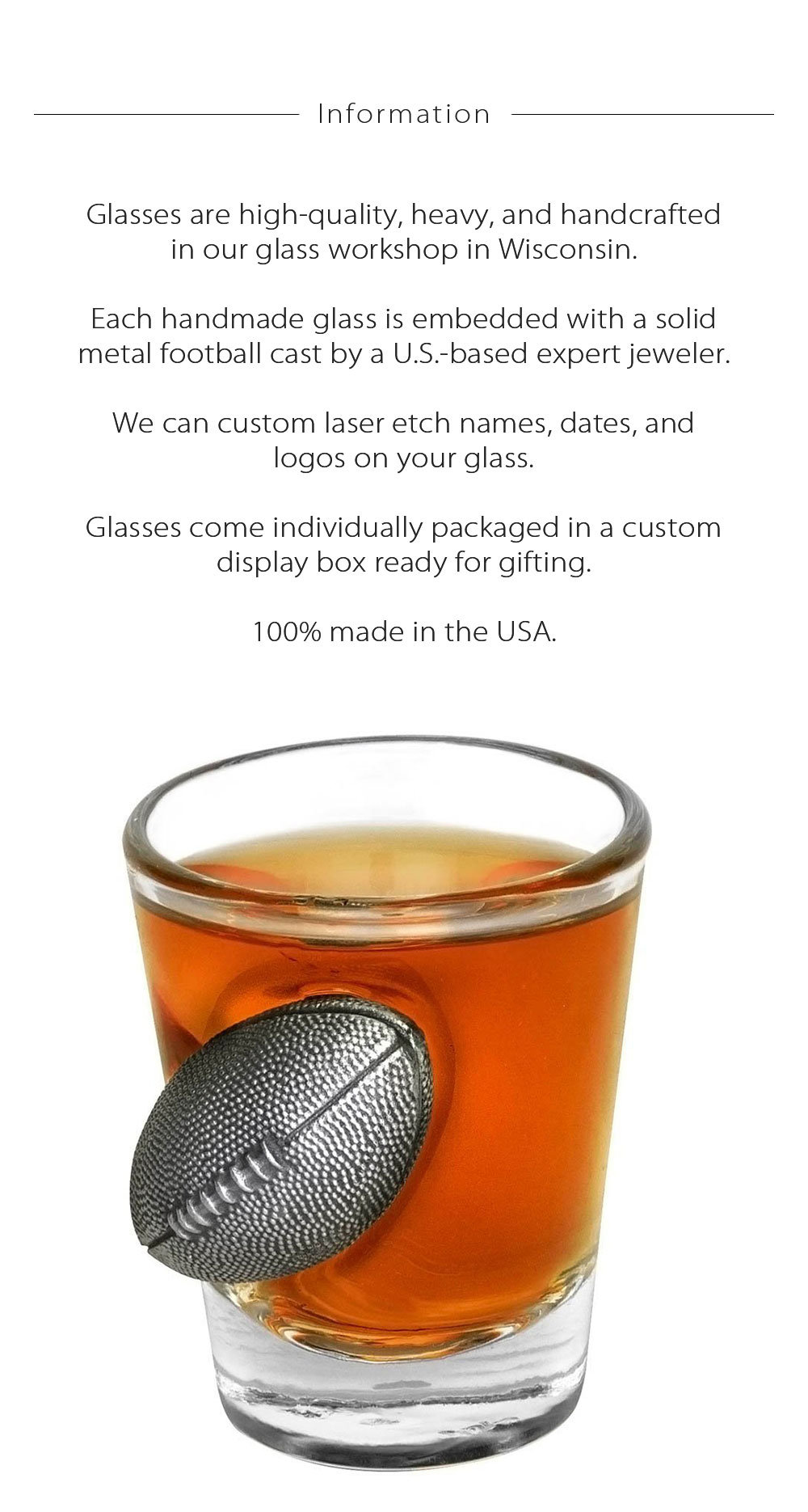 NFL Shot Glasses, NFL Custom Shot Glass