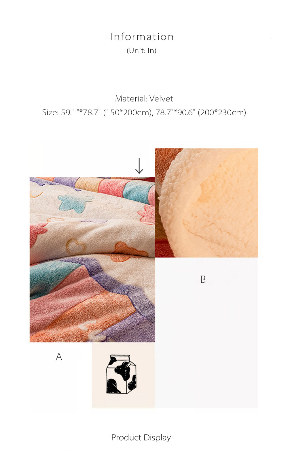 Thickened Velvet Blanket - Winter Must-have - 7 Patterns - 2 Sizes