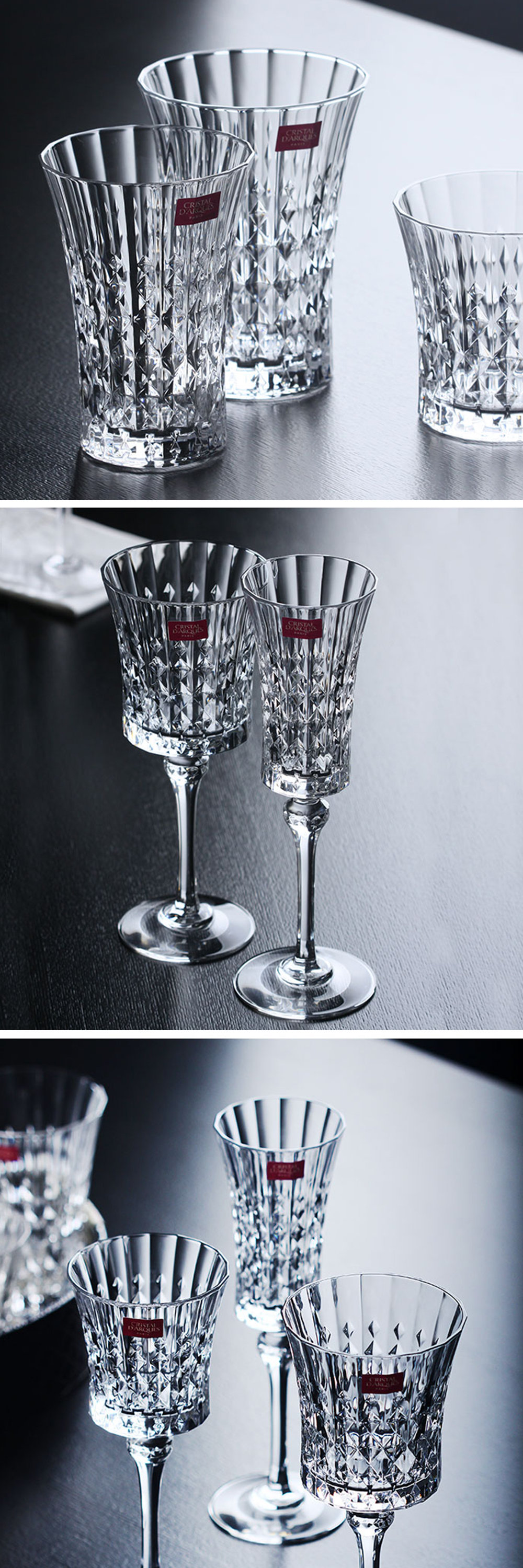 Modern Wine Glass - Champagne Flute - 6 Size Options from Apollo Box