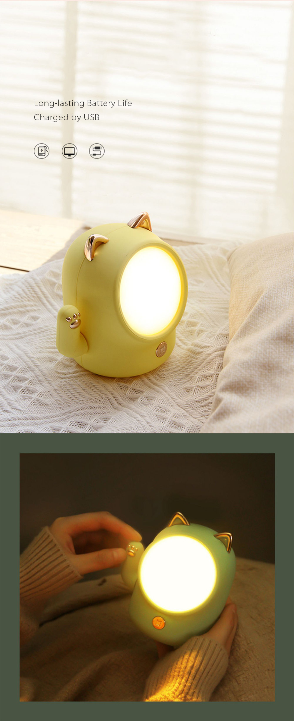 Fortune Cat Night Light - ApolloBox