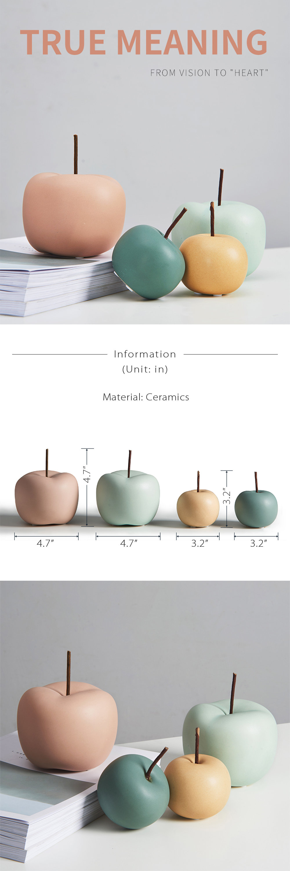 Ceramic Apple Decor - ApolloBox