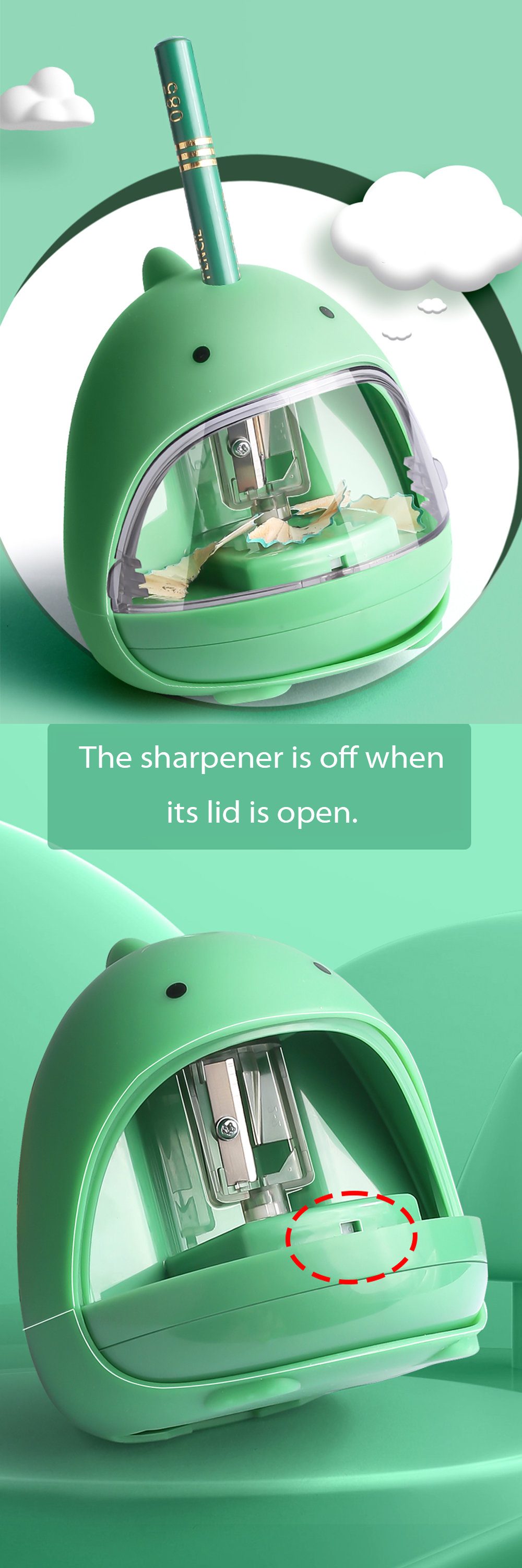 Cute Animal Electric Pencil Sharpener - Stainless Steel - 4 Styles