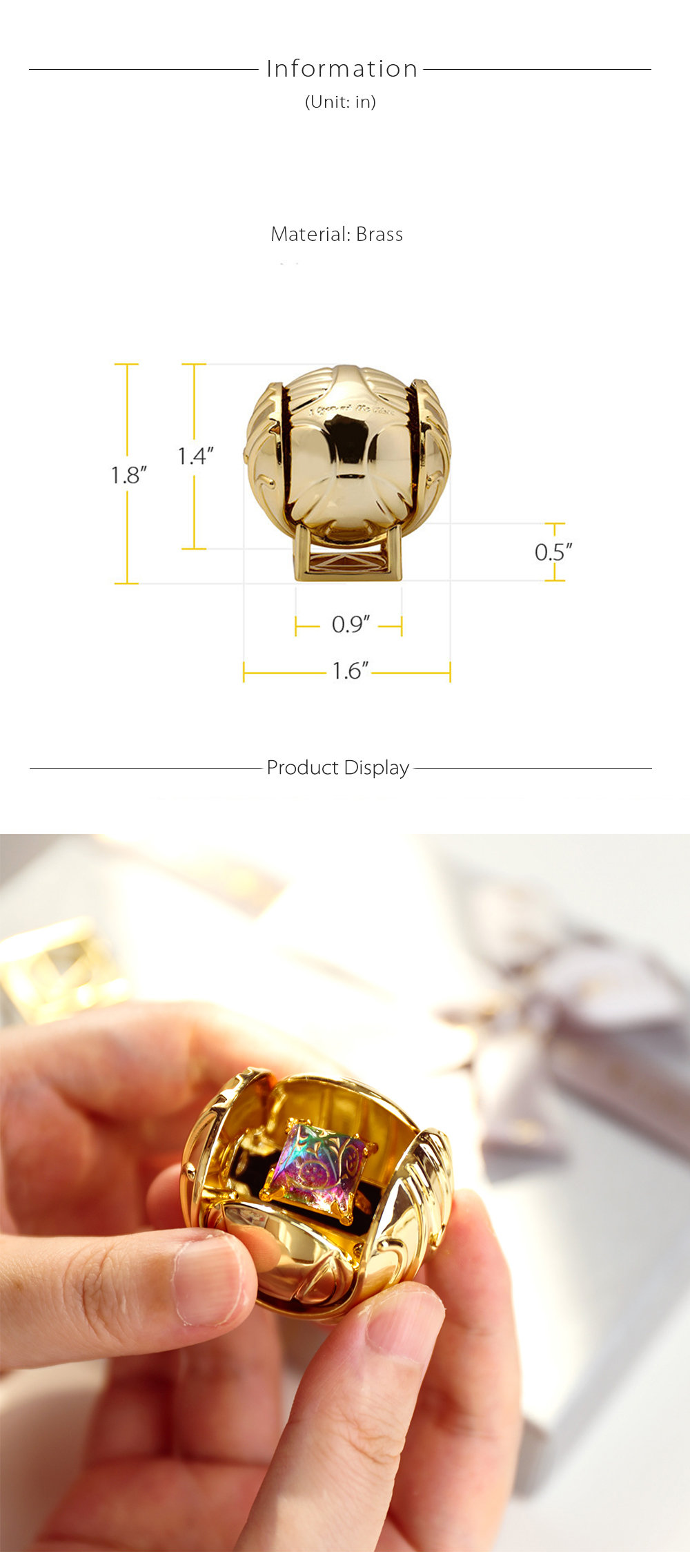 Grand Box Gold Ring for Men