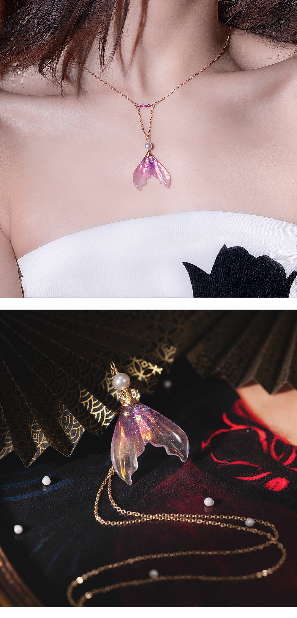 Purple Mermaid Designs Infinity Monogram Necklace