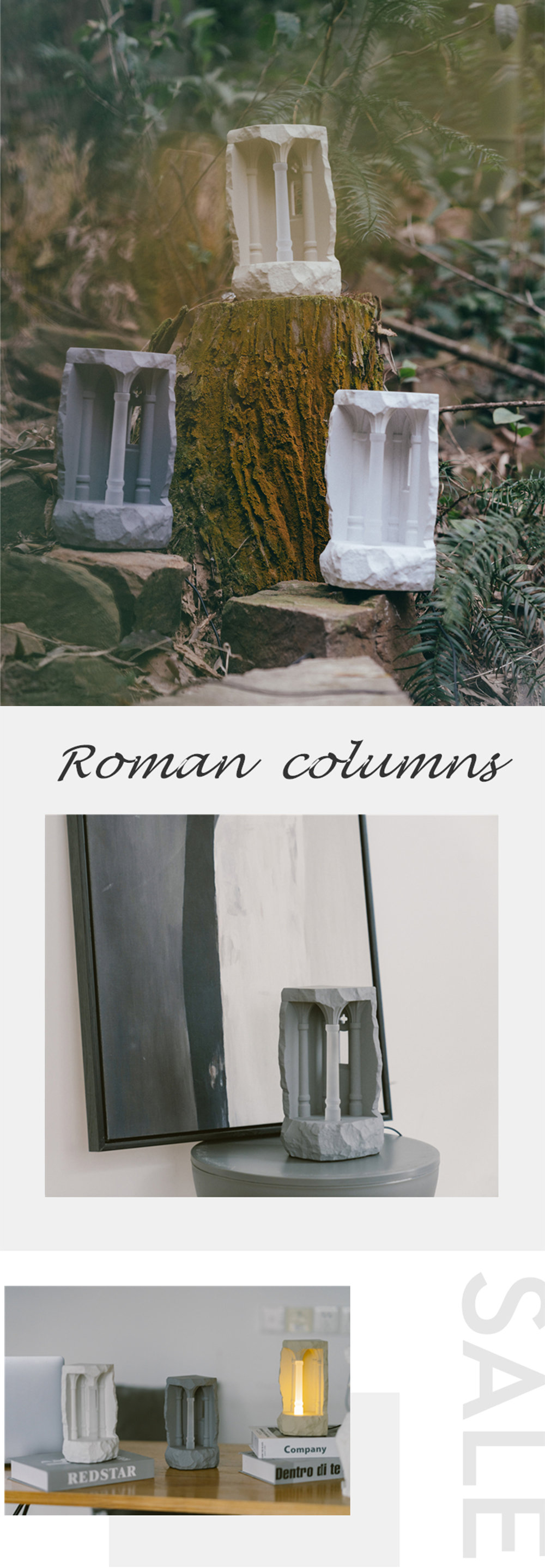 Roman Column Lamp Soft Ambient Light 3 Colors Available ApolloBox   7Au7h3 