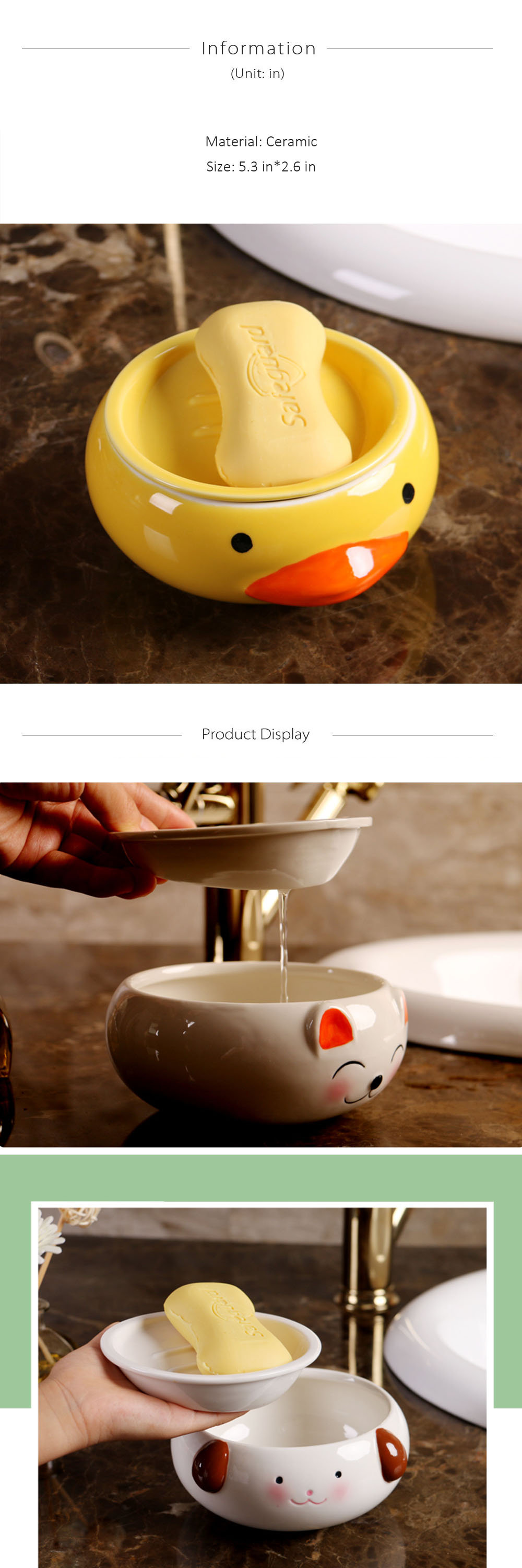 Duck Soap Dish - Ceramic - Keep Soap Dry - ApolloBox