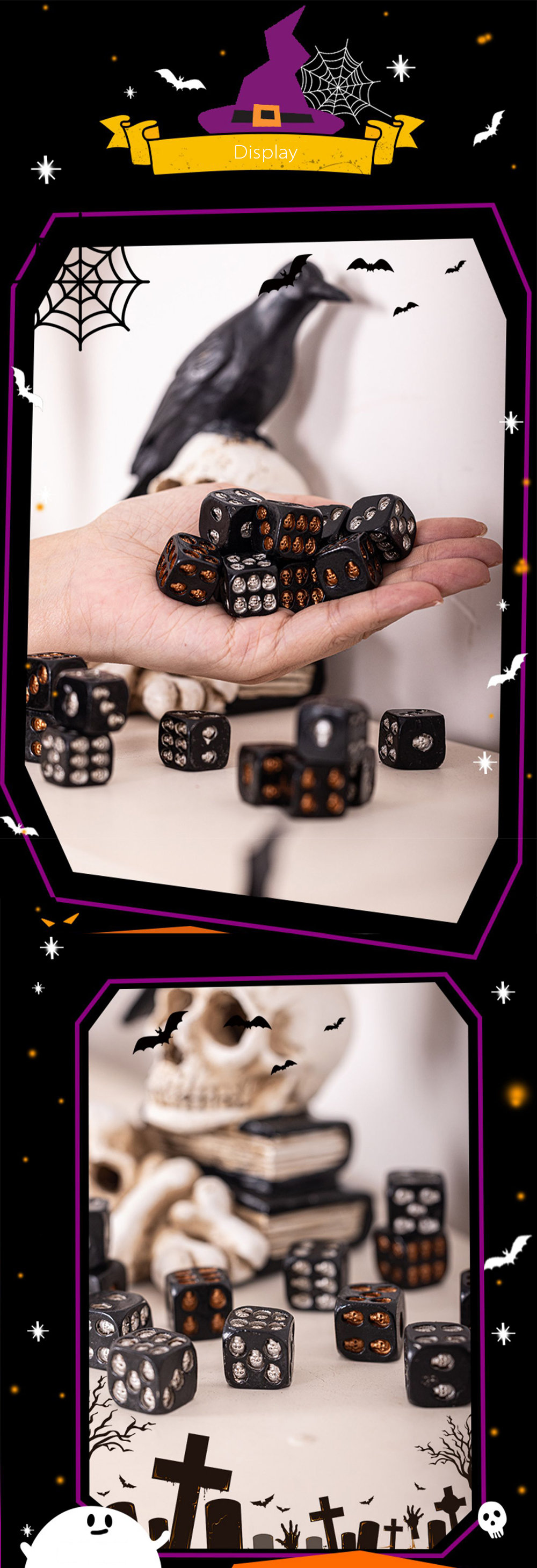 Decorative Skull Dice Let the Fun Times Roll