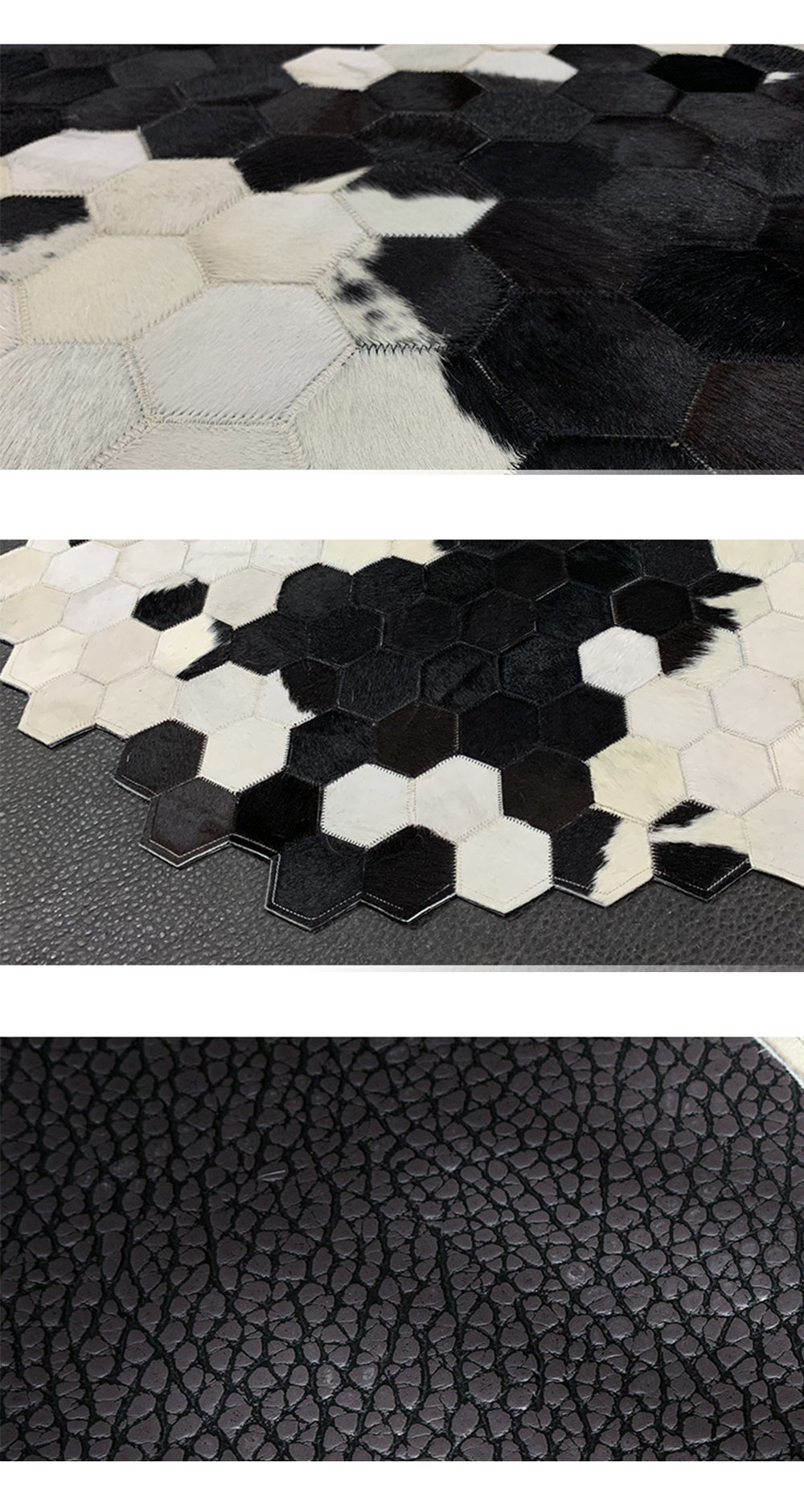 Irregular Patchwork Rug Cowhide Available In 4 Colors ApolloBox   9G9xbDetails 3 