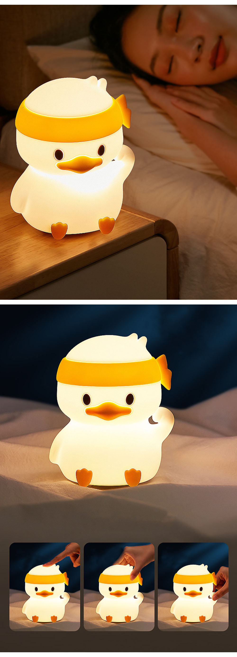 Cute Duck Night Light - Soft Glow from Apollo Box