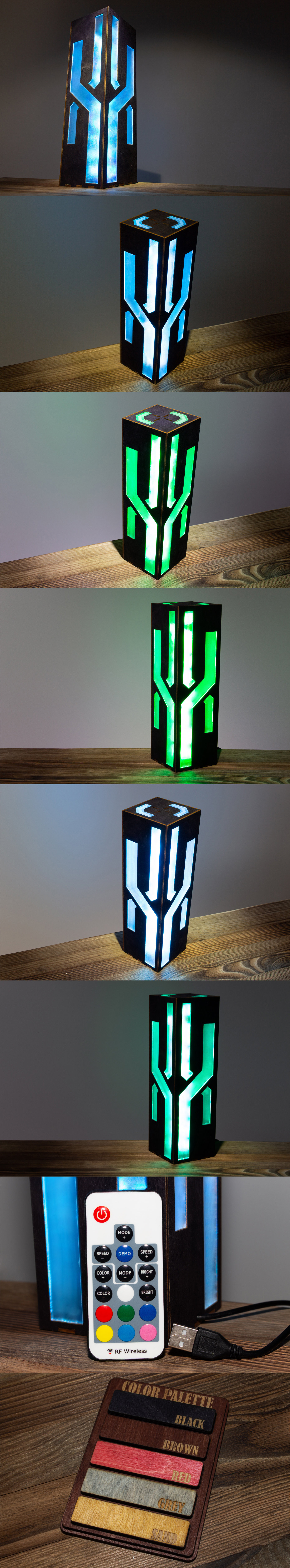 Cyberpunk  Neon Lines Lamp  Futuristic Night Lamp