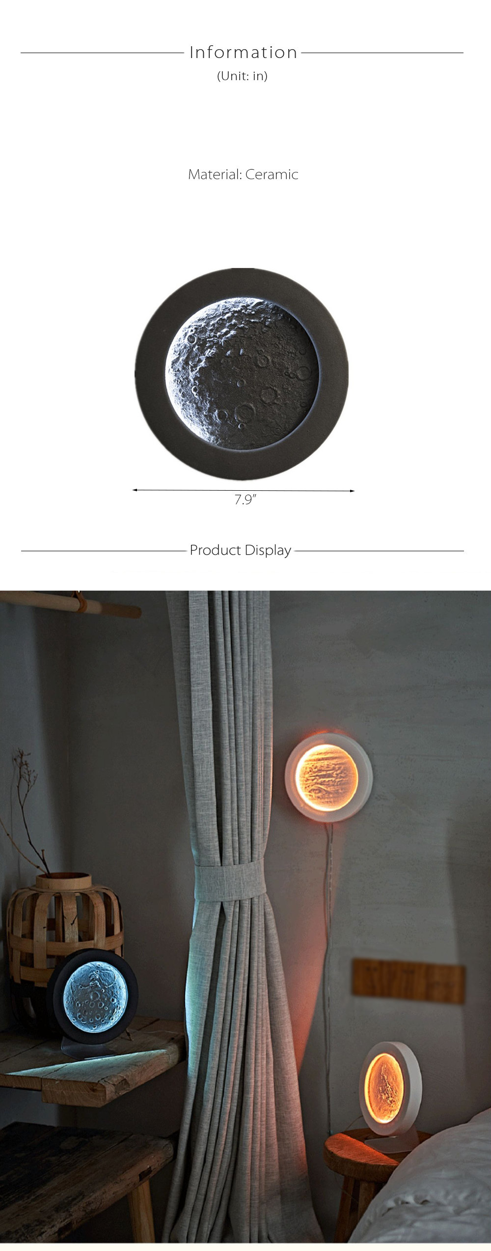 Planet/Moon Wall Lamp - ApolloBox