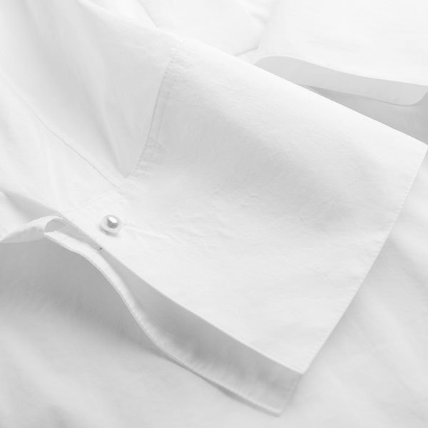 Stand Collar White Shirt - ApolloBox