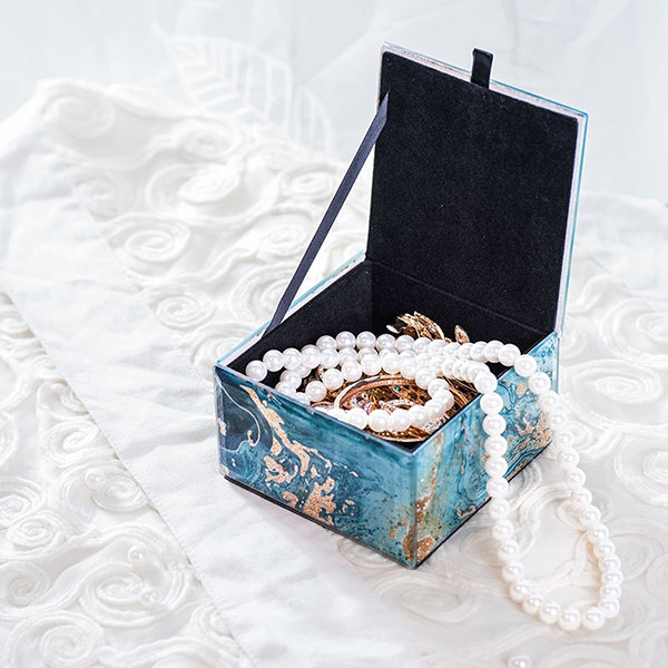 Blue Marble Jewelry Box - ApolloBox