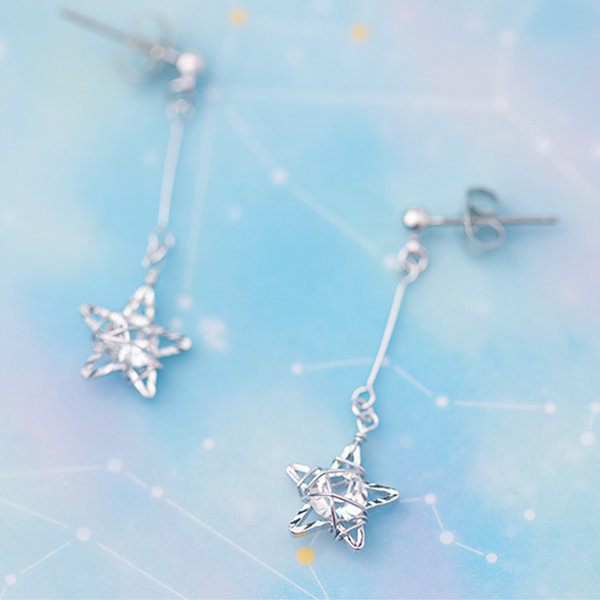 Wire store star earrings