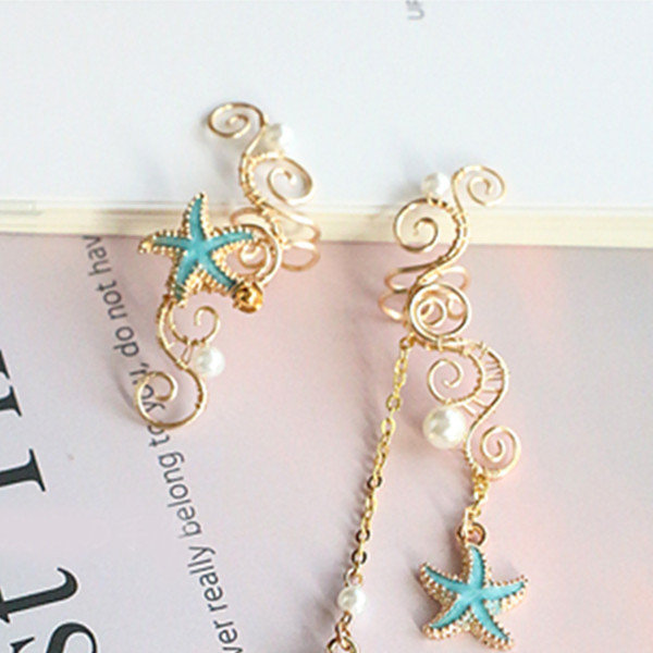 Asymmetric Starfish Earrings - ApolloBox