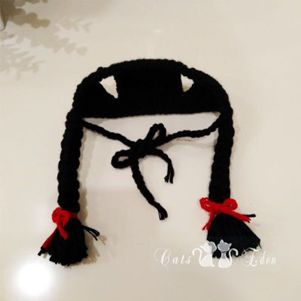 Braided Pet Hat - Black - Yellow - 3 Sizes Available from Apollo Box