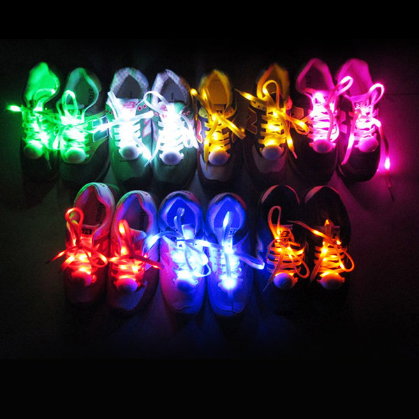 LED Shoelaces - Plastic - Orange - White - ApolloBox
