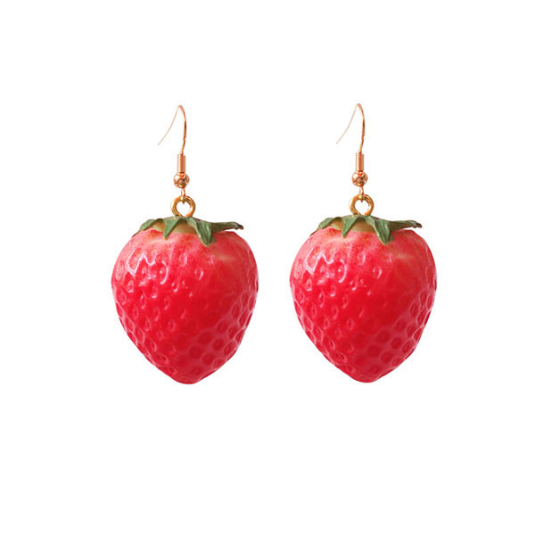 Strawberry Shaped Earring (Single) - ApolloBox