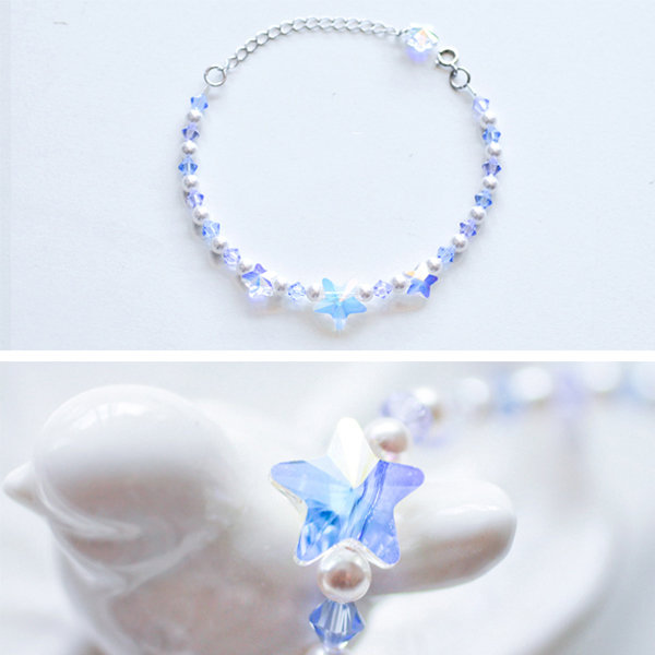 DIY Bracelet Kit of Swarovski Crystals, Pastel, Spring Colors with Sterling  Silver Spacers