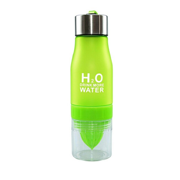 28 oz Tritan Water Bottle W/Fruit Infuser: Green
