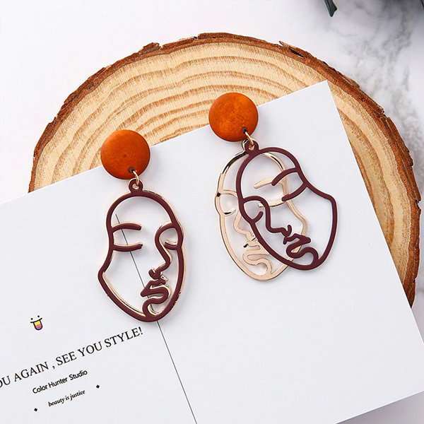 Abstract Double-Face Earrings - ApolloBox