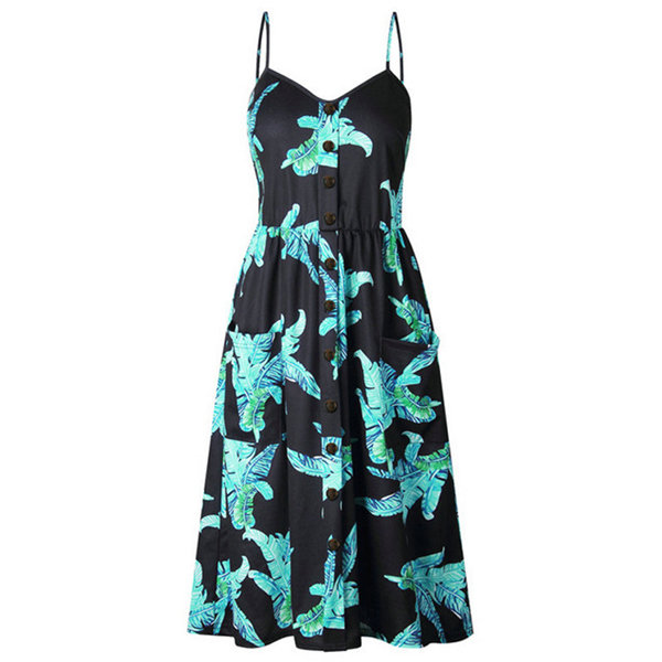 Floral Boho Vintage Midi Dress - ApolloBox