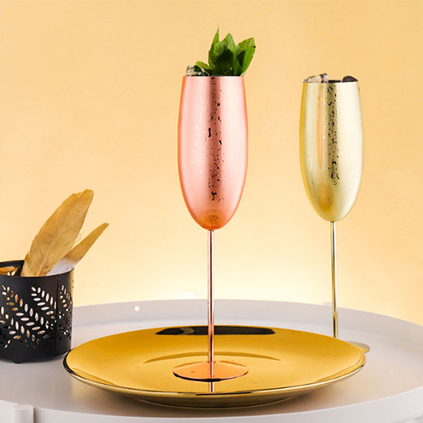 Stainless Steel Champagne Flutes