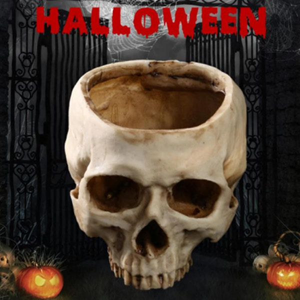 Skull Candle Holder - Halloween Ornament - Resin from Apollo Box