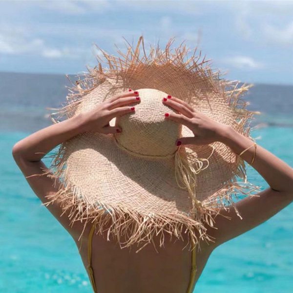 Lace Strap Straw Hat image