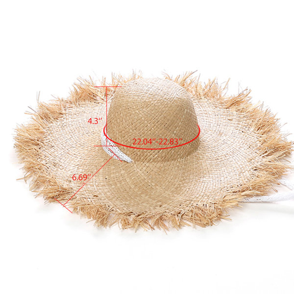 Lace Strap Straw Hat - ApolloBox