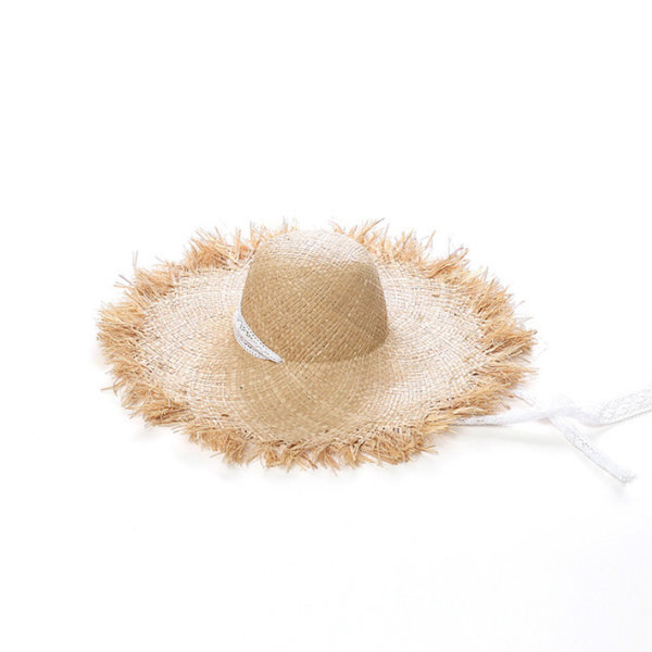 Lace Strap Straw Hat - ApolloBox