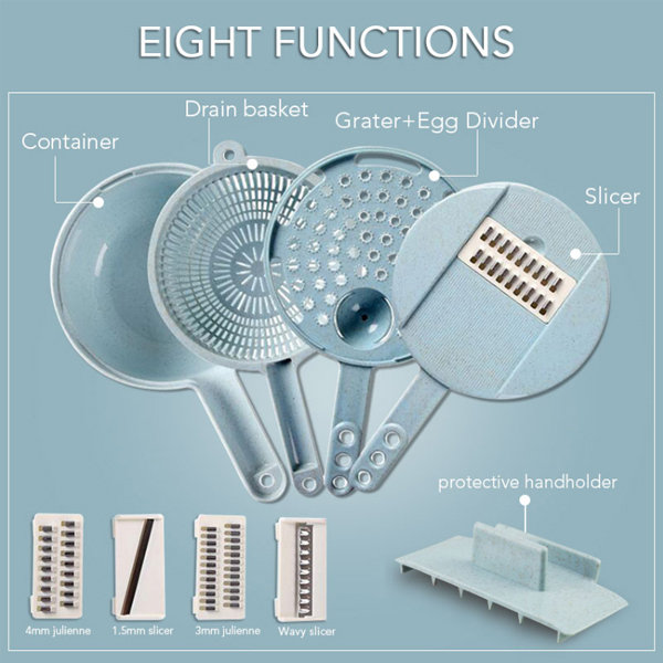 Versatile 8-in-1 Mandoline Slicer and Chopper