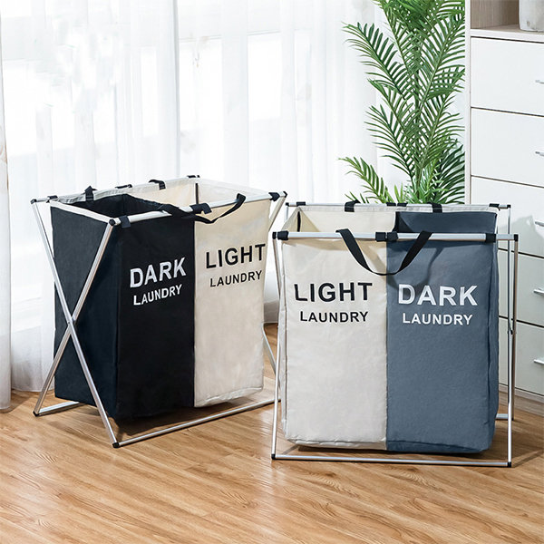 lights and darks laundry basket