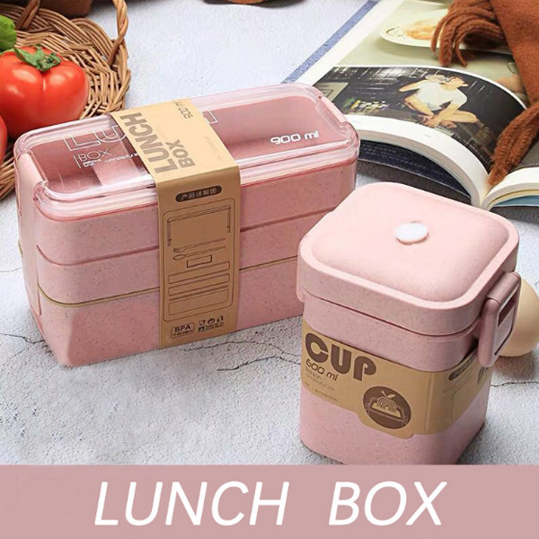 Simple Bento Box - 3 Compartments - Polypropylene - 4 Colors Available -  ApolloBox