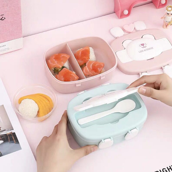 900ml Portable Bento Lunch Box 3 Layer Wheat Straw Bento Boxes Microwave  Dinnerware Food Storage Container Kids Foodbox Lunchbox