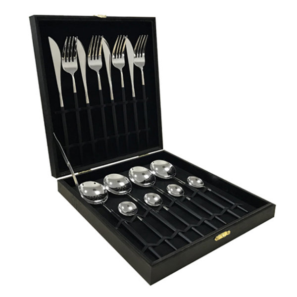 Modern Black Flatware from Apollo Box