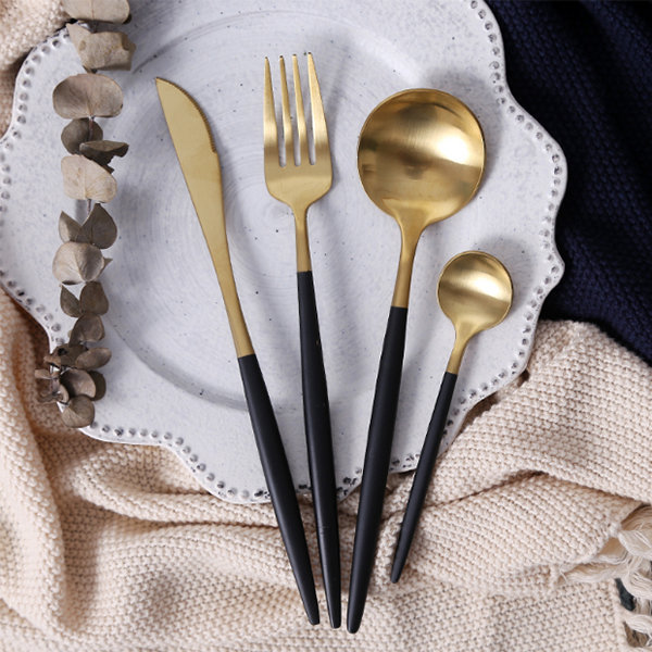 Modern Black Flatware from Apollo Box