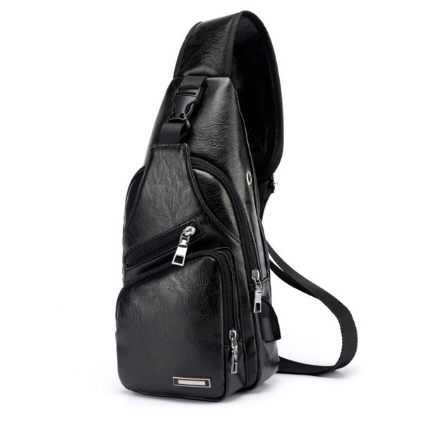 Men's Leather Sling Bag - ApolloBox