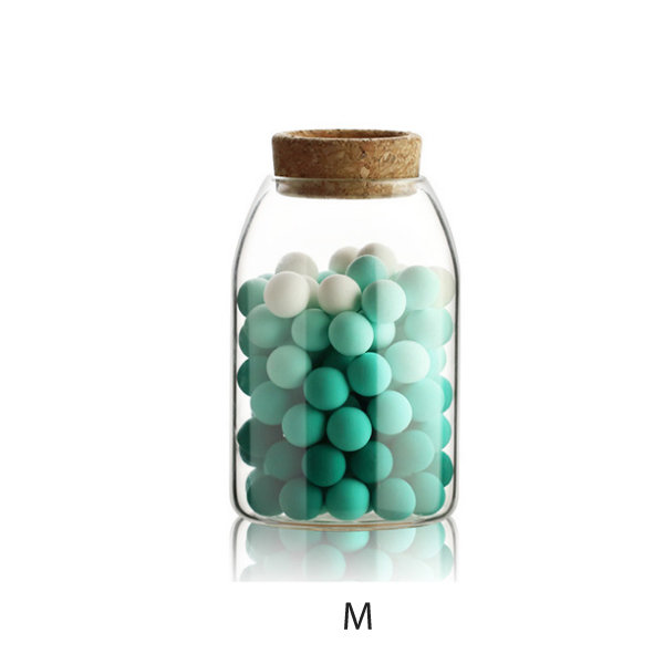 OSQI Storage Glass Jar with Ball Lid - Set of 3, Cute Decorative